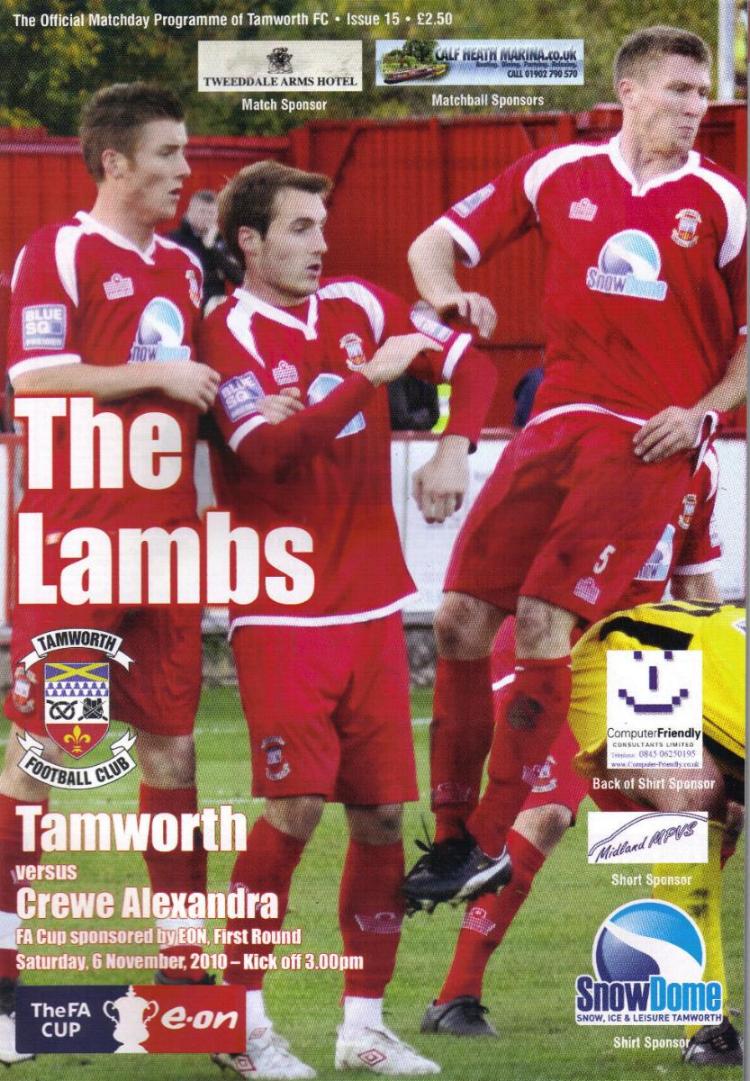 TAMWORTH v CREWE ALEXANDRA 2010/11 (FA CUP)